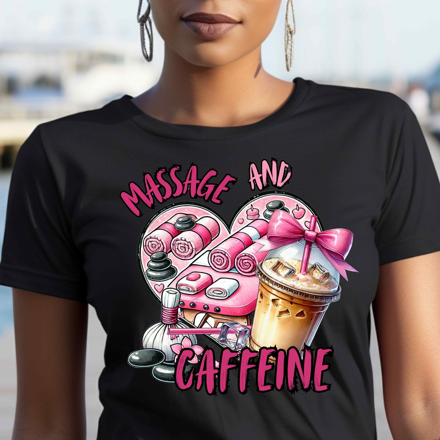 Massage and Caffeine Short sleeve t-shirt