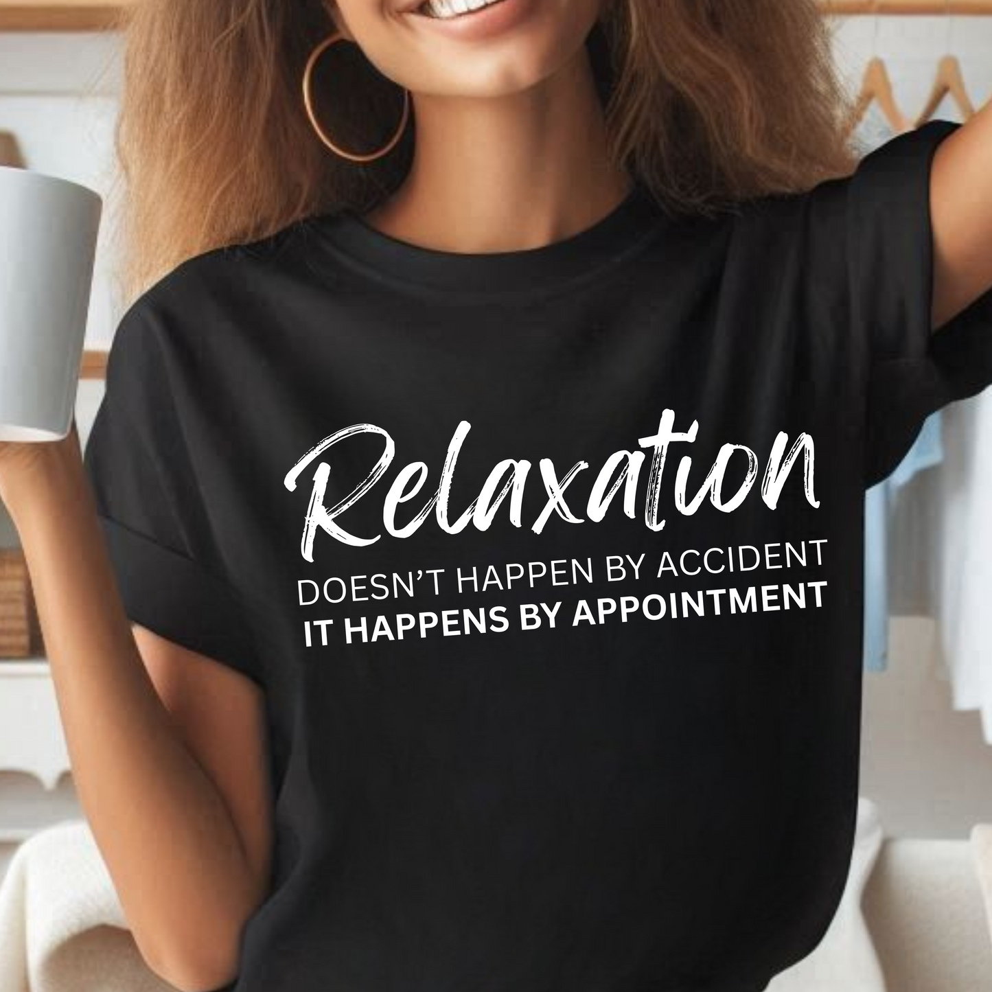 Relaxation doesn't happen by accident, it happens by massage Unisex t-shirt